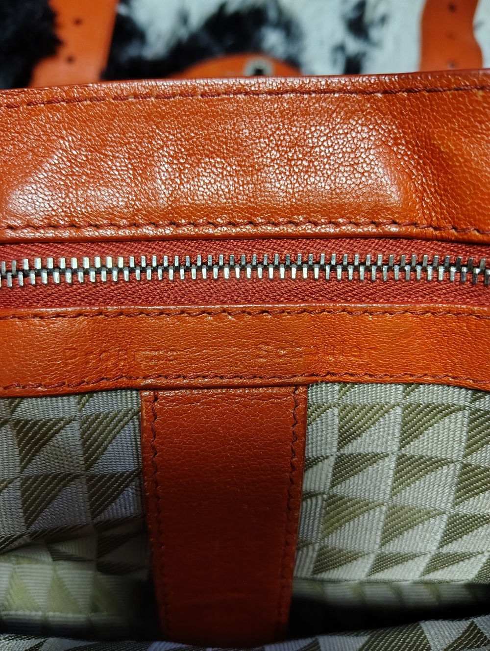 Proenza Leather Messenger Satchel | OS | Orange - Picture 6 of 12